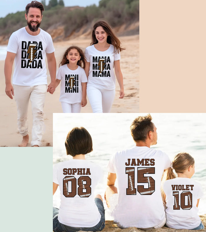 Custom Family Football Shirt, Family Football, Custom Family Shirt, Family Football tees, Football Shirt Ideas