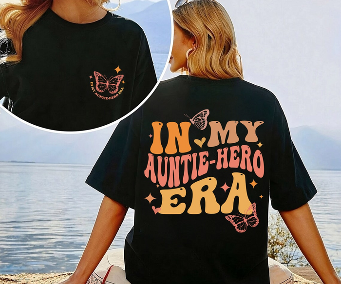 In My Auntie Hero Shirt, Aunt Era Shirt, Retro Aunt Shirt, Baby Pregnancy Announcement for Aunt, Gift For Aunt, Aunt Birthday Gift, Aunt Era