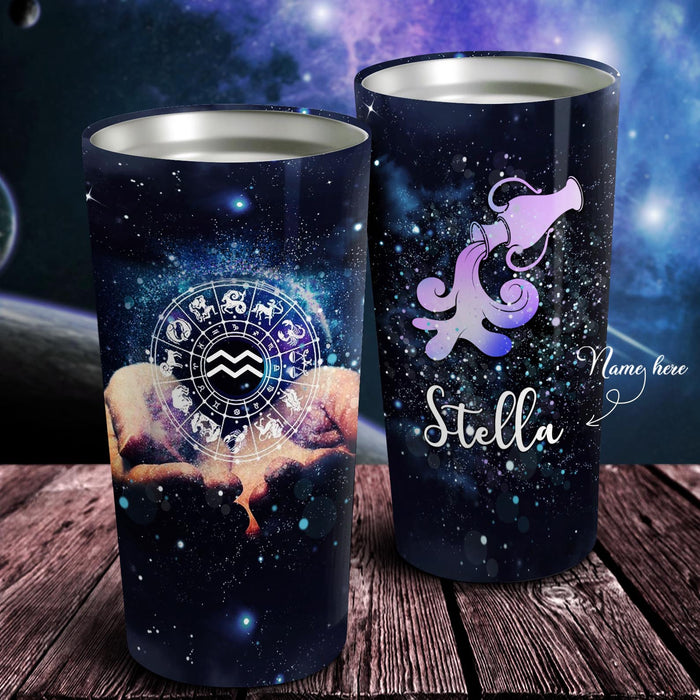 12 Astrology Zodiac Personalized Tumbler - Astrology Sign Gift, Stainless Tumbler