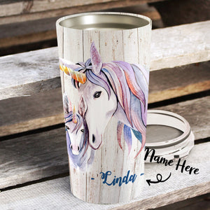 To My Daughter Even Though Life Is Filled Unicorn Personalized Tumblers - Daughter Cups, Best Gift for Daughter