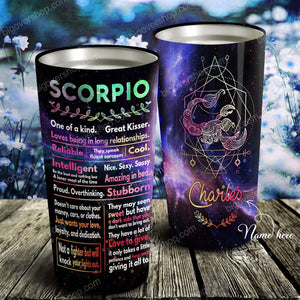 Personalized Zodiac Loves Being In Long Relationships - Astrology Sign Gift, Stainless Tumbler