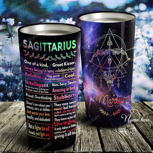 Personalized Zodiac Loves Being In Long Relationships - Astrology Sign Gift, Stainless Tumbler