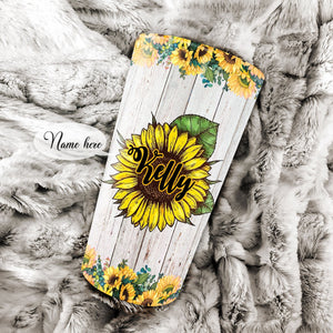 To My Beautiful Daughter Tumbler - Sunflower Personalized Tumbler - Daughter Gift