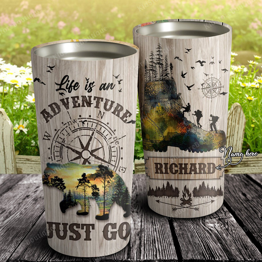 Personalized Life Is An Adventure Just Go Stainless Steel Tumbler