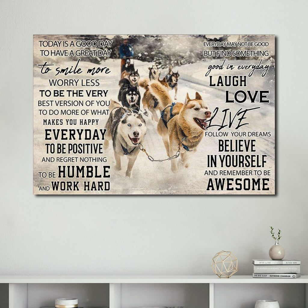 Husky Believe In Yourself Canvas