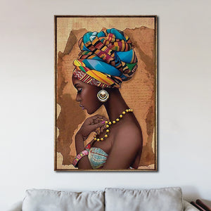 Black Girl African American Culture Afro, Gift for Her Canvas