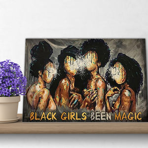 Black Girls Been Magic Canvas - armhouse Sign Decor, Wall-art Canvas