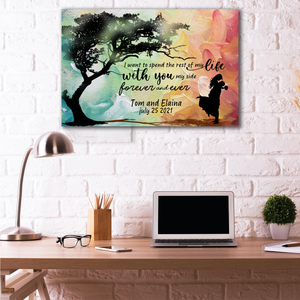 I want to spend the rest of my life with you, Couple Canvas, Personalized Canvas