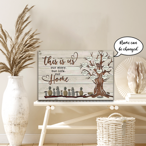 This is us - our life our story our home, Gift for Family Canvas, Personalized Canvas