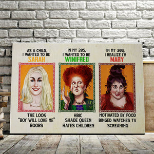 Funny Hocus Pocus Canvas - Halloween Sanderson Sisters, Gift for Her Canvas