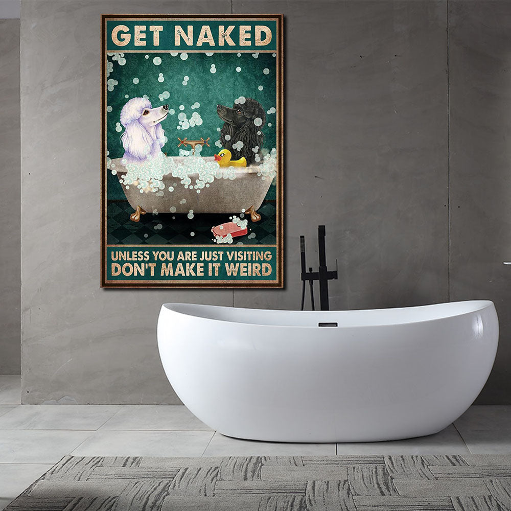 Get Naked Unless You Are Just Visting Dont Make It Weird Afghan Hound Dog, Funny Canvas