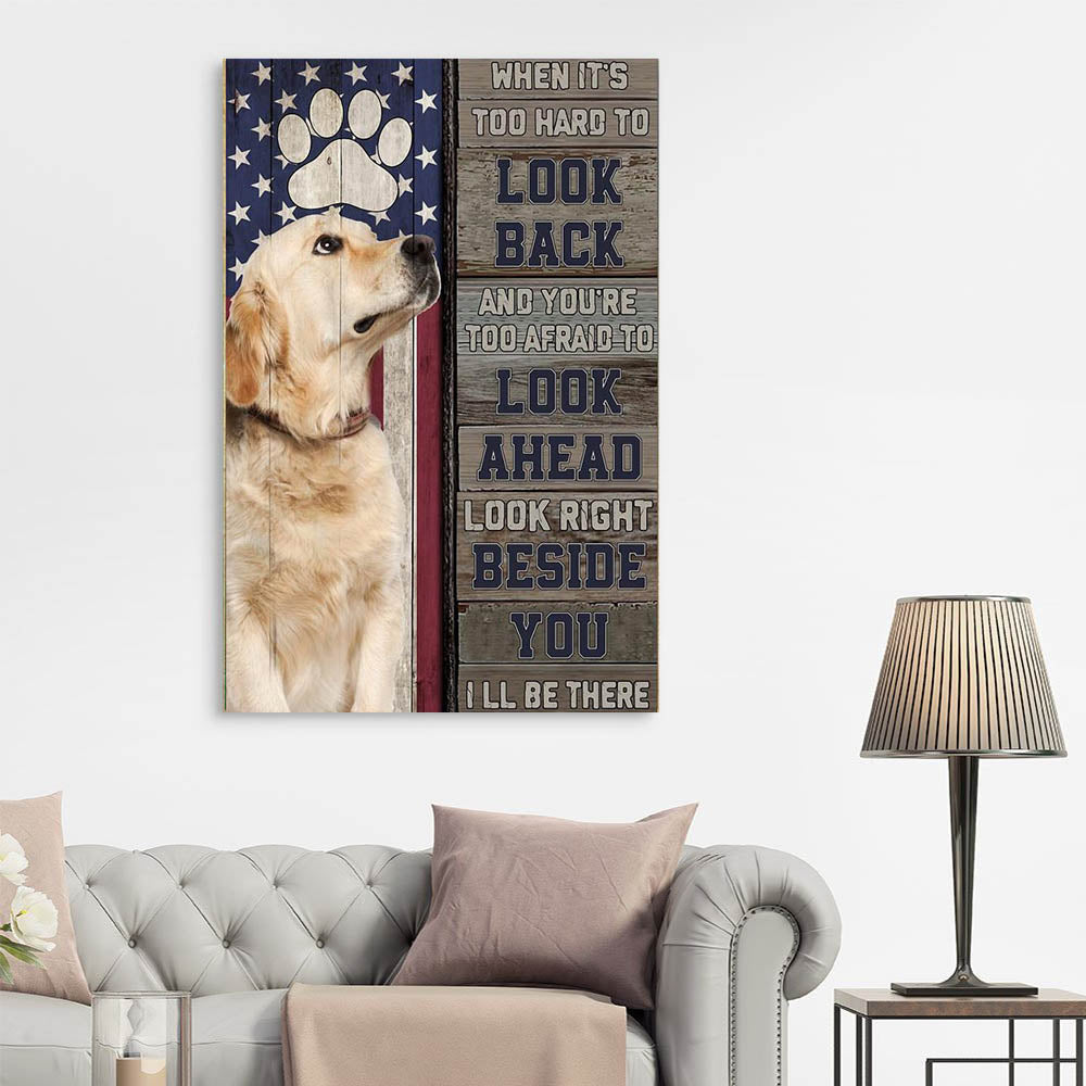 Golden retriever when it's too hard to look back, Dogs lover Canvas, Wall-art Canvas