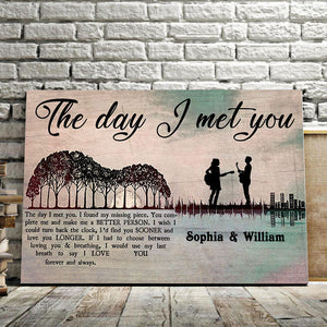 Guitarist The Day I Met You The Day I Met You, Couple Canvas, Personalized Canvas