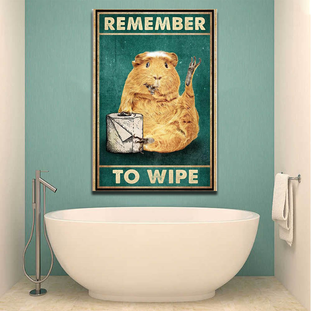 Hamster remember to wipe, Hamster lover Canvas, Funny Canvas