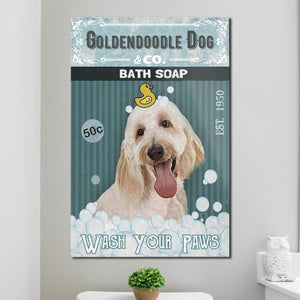 Goldendoodle Dog and Co Bath Soap Wash Your Paws, Dogs lover Canvas