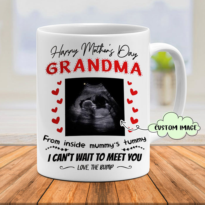 Personalized Grandma Inside Mummy's Tummy Bump Ultrasound Mug