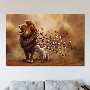 Lion And The Goat Canvas, God Canvas