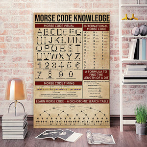 Morse Code Knowledge, Wall-art Canvas