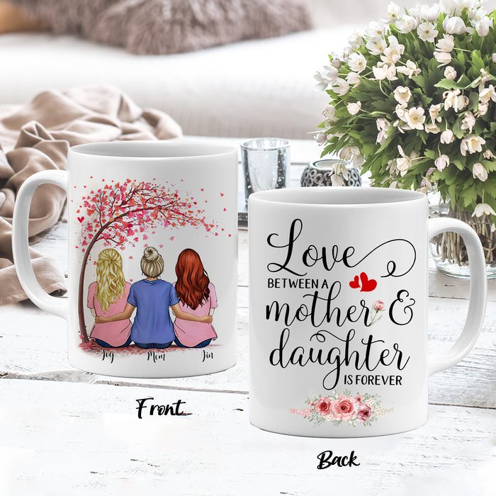 Love Between Mother And Daughter Is Forever Mugs, Personalized Mugs