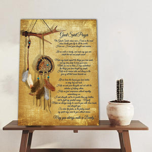 Native American Great spirit Prayer, Best gift Idea Canvas, Wall-art Canvas