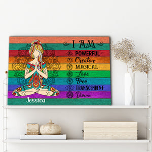 I am powerful, creative, magical, Gift for Her Canvas, Personalized Canvas