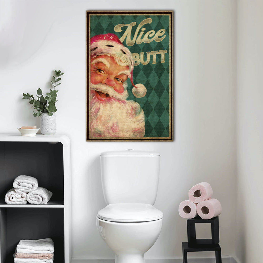 Nice Butt, Santa Christmas Canvas