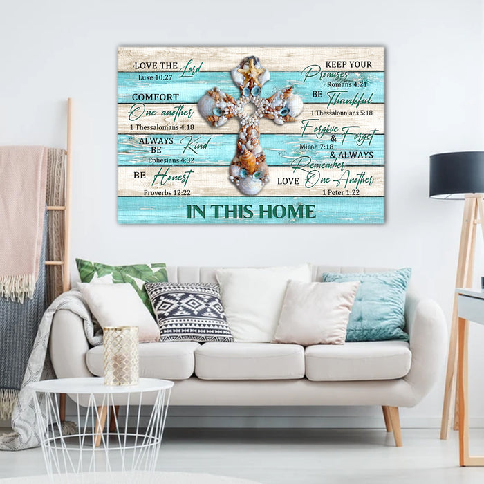 This is home, always be kind, be honest, God Canvas, Wall-art Canvas