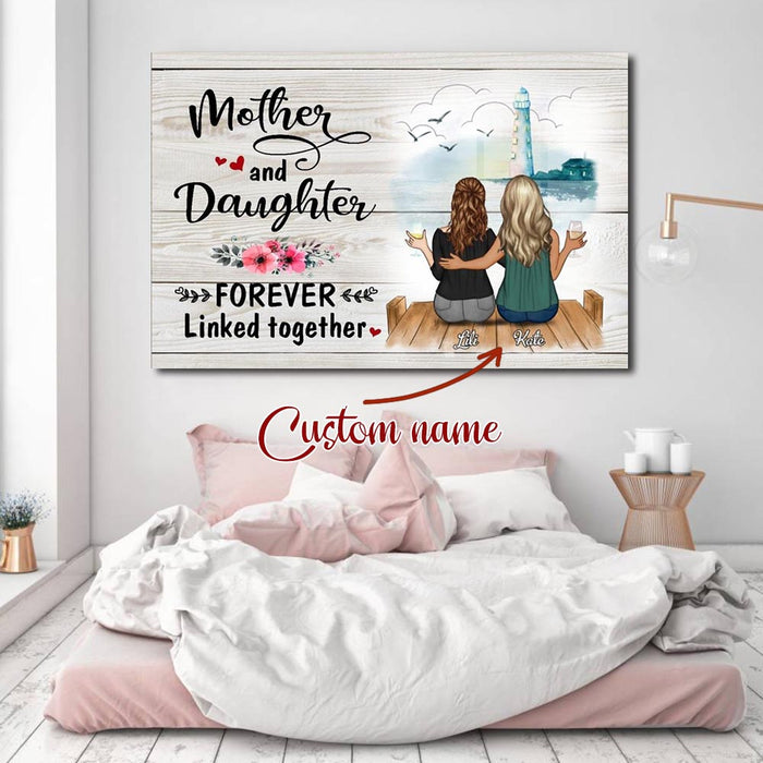 Mother And Daughter Gifts For Mother's Day Best Lover Gift, Personalized Canvas