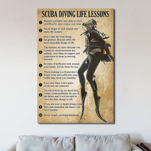 Scuba diving life lessons, Diving lover Canvas