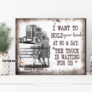 I want to hold your hand at 80 and say, Couple Canvas, Personalized Canvas