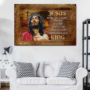 Jesus Born As A Baby Preached As A Child Christ Canvas, God Canvas