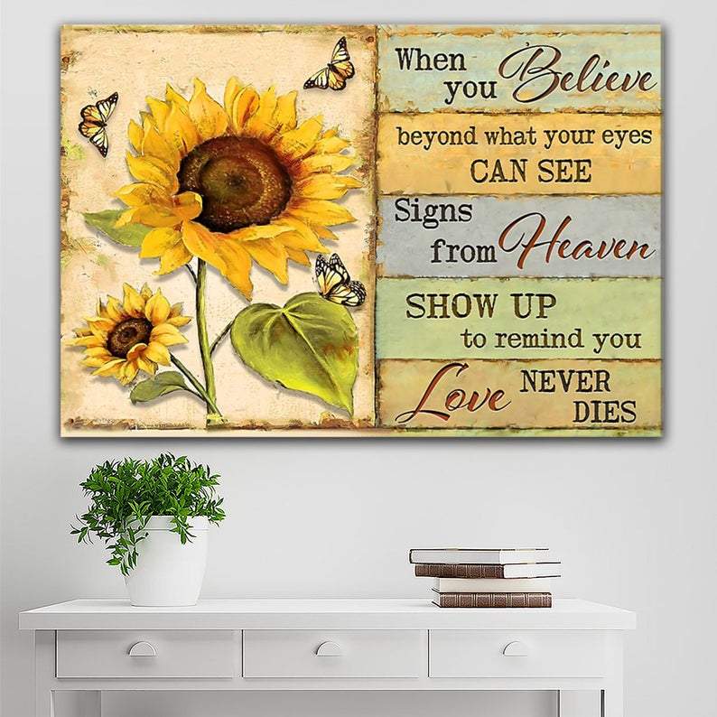 When You Believe Beyond What Your Eyes Can See, Flower Canvas, Lover Canvas