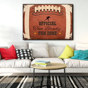 Official fan zone, Rugby Canvas, Personalized Canvas