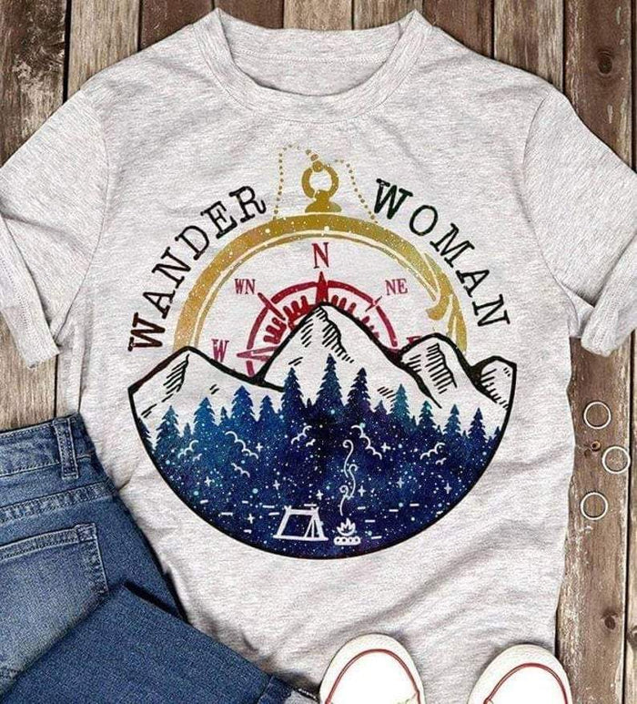 Wander woman, compass T-shirt