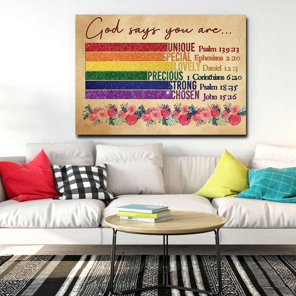 God says you are, Gift Idea Canvas, Wall-art Canvas