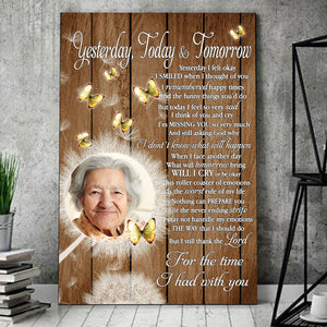 Yesterday, today and tomorrow, for the time I had with you, Gift for Grandmother Canvas, Personalized Canvas