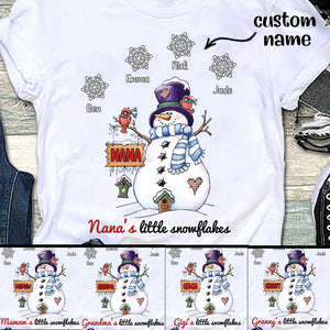 Nana's little snowflakes, Christmas Shirt, Personalized Shirt
