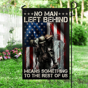 Veteran Flag No Man Left Behind American Soldier Flag