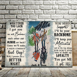 Whatever You Lack I Got You, Couple Canvas, Personalized Canvas