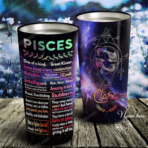 Personalized Zodiac Loves Being In Long Relationships - Astrology Sign Gift, Stainless Tumbler