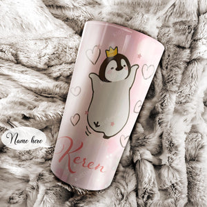 I'm not short, I'm penguin size, Gift Idea Tumbler, Personalized Tumbler