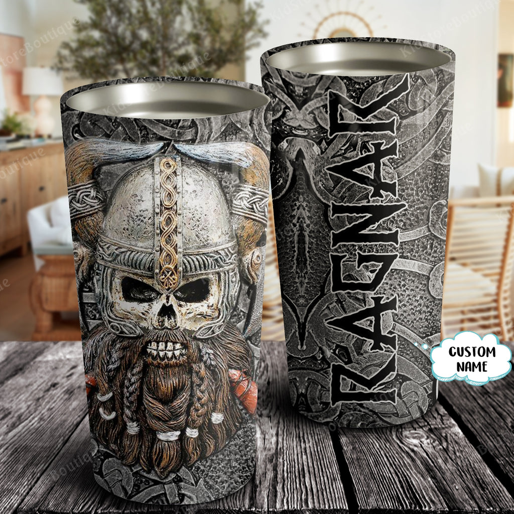 Viking Skull Tumbler, Personalized Tumbler