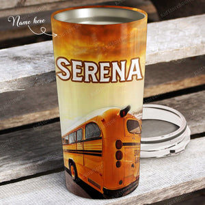 School bus, respect the yellow stop for the red, Personalized Tumbler