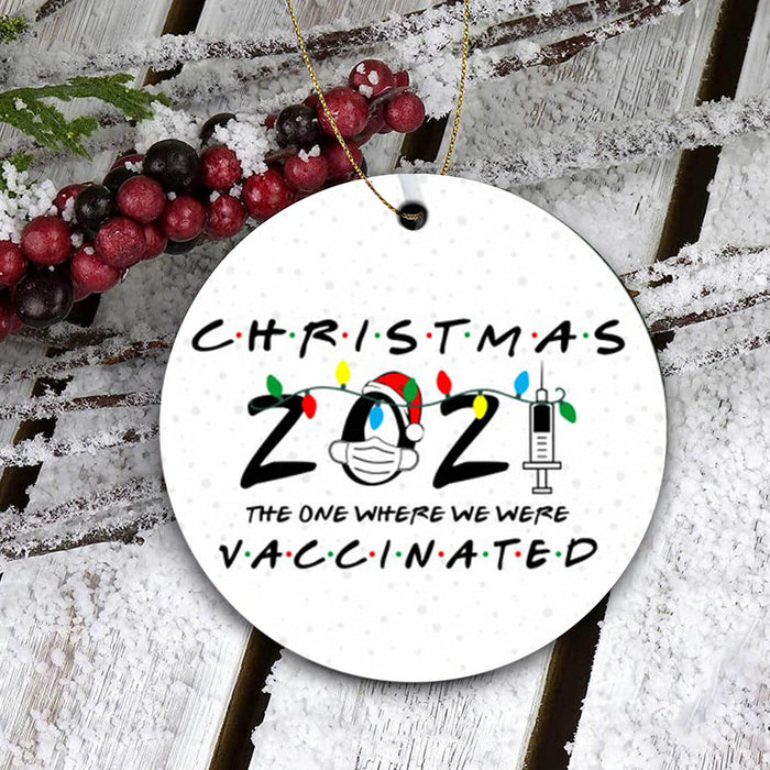 Christmas 2021 The One Where We Were Vaccinated, Christmas Ornament