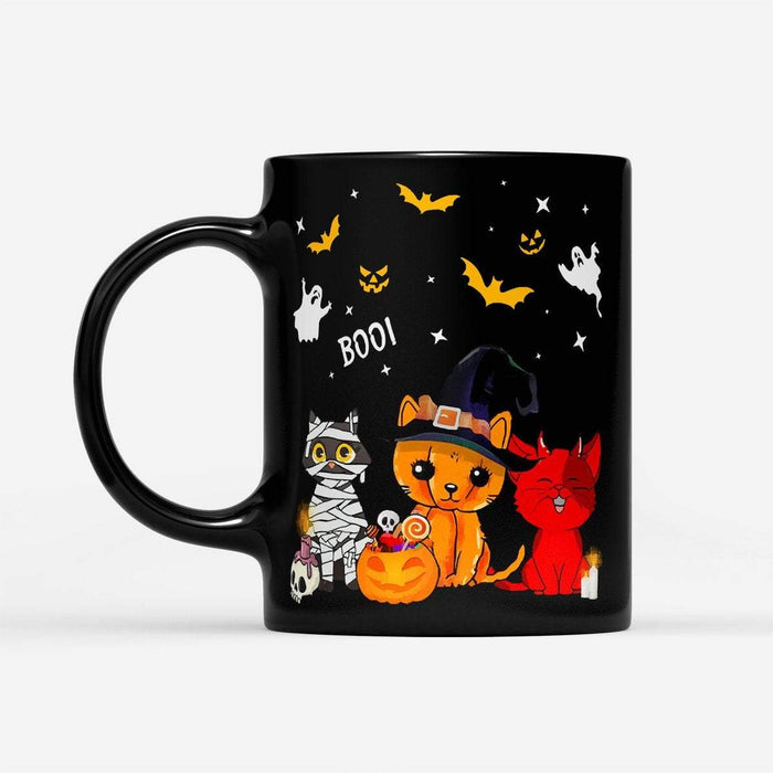 Costume Cat Halloween - Black Mug - Cute Halloween Mug - Halloween Coffee Mug - Halloween Gifts