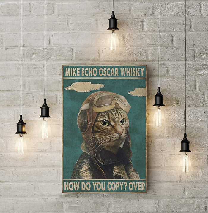 Mike Echo Oscar Whisky How Do You Copy Over Cat Canvas - Best Gift for Halloween