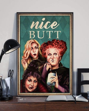 Funny Halloween Hocus Pocus Nice Butt for Bathroom 1,5 In Frame Canvas  -Best Gift for Halloween -Wall Decor