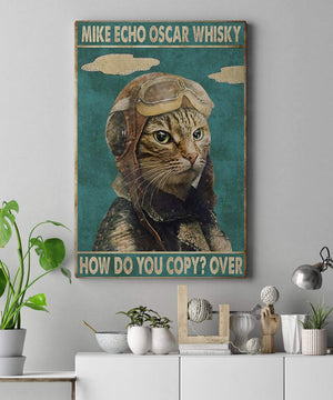 Mike Echo Oscar Whisky How Do You Copy Over Cat 1,5 In Framed Canvas  -Best Gift for Halloween -Wall Decor