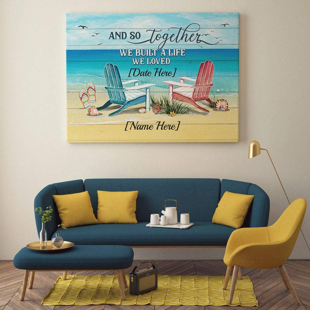 Personalized And So Together We Built A Life We Loved 1,5 Framed Canvas - Best Gift For Pet Lovers -Wall Decor, Canvas Wall Art