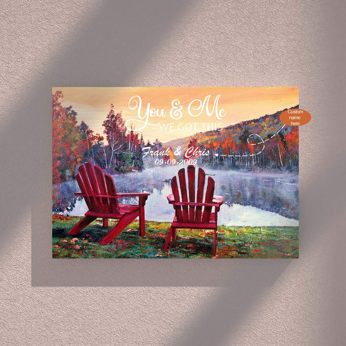 Personalized You and Me We Got This Lake View Couple Gift Ideas Canvas